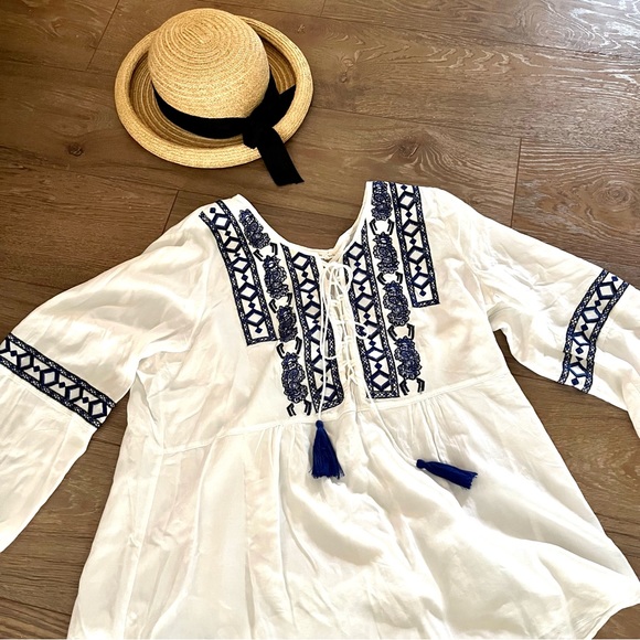 Embroidered Peasant Blouse , Sz XL - Picture 7 of 9